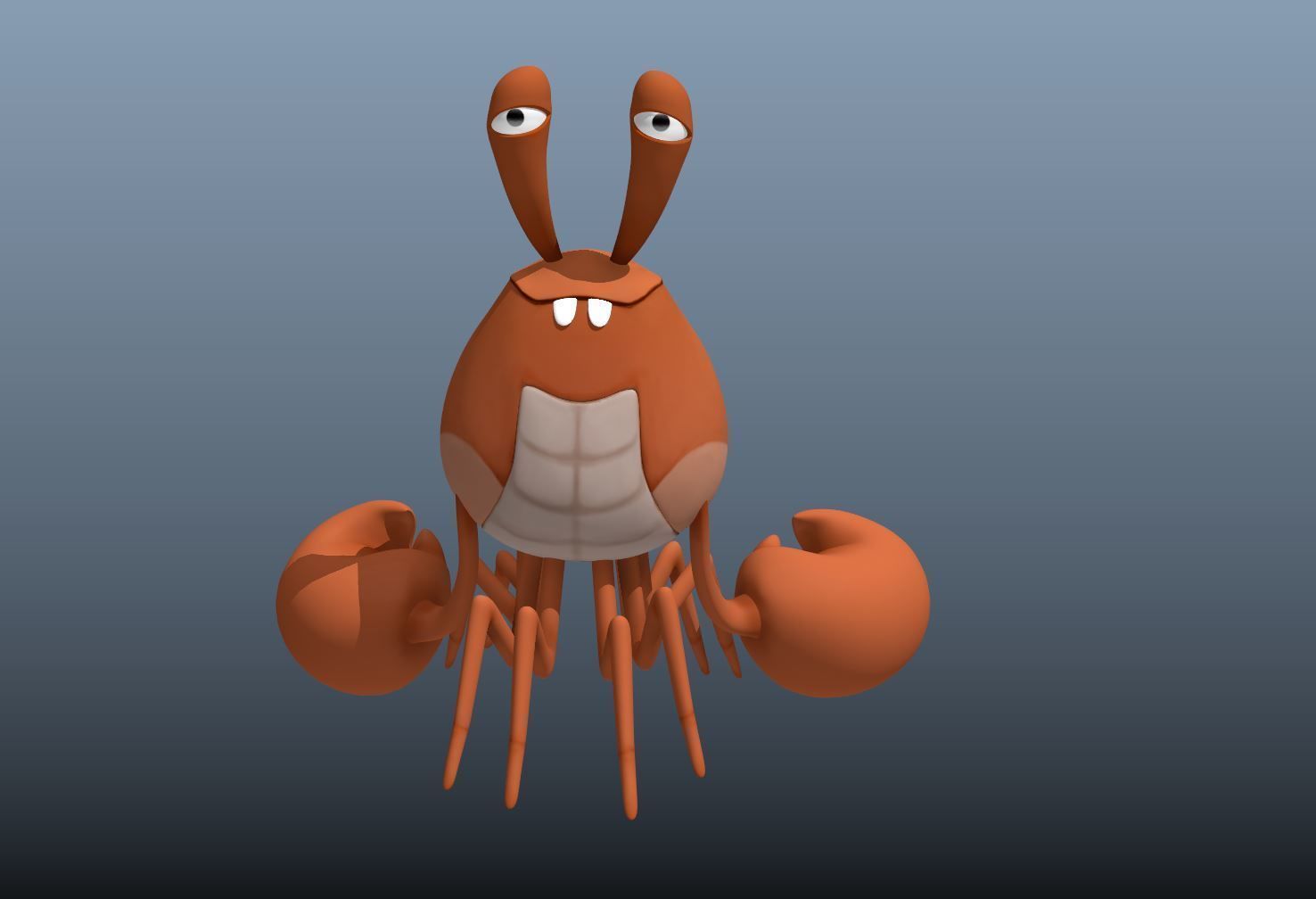 Crab Stylized Low-poly 3D model_3