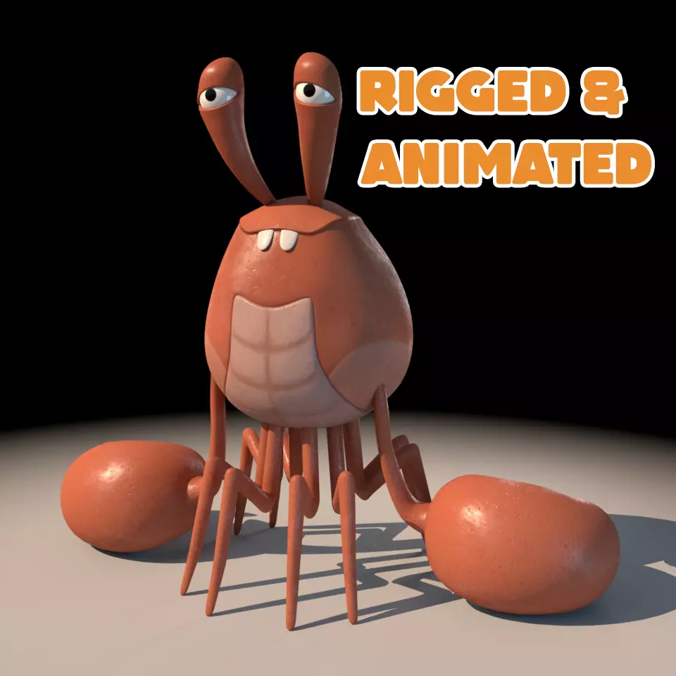 Crab Stylized Low-poly 3D model_0