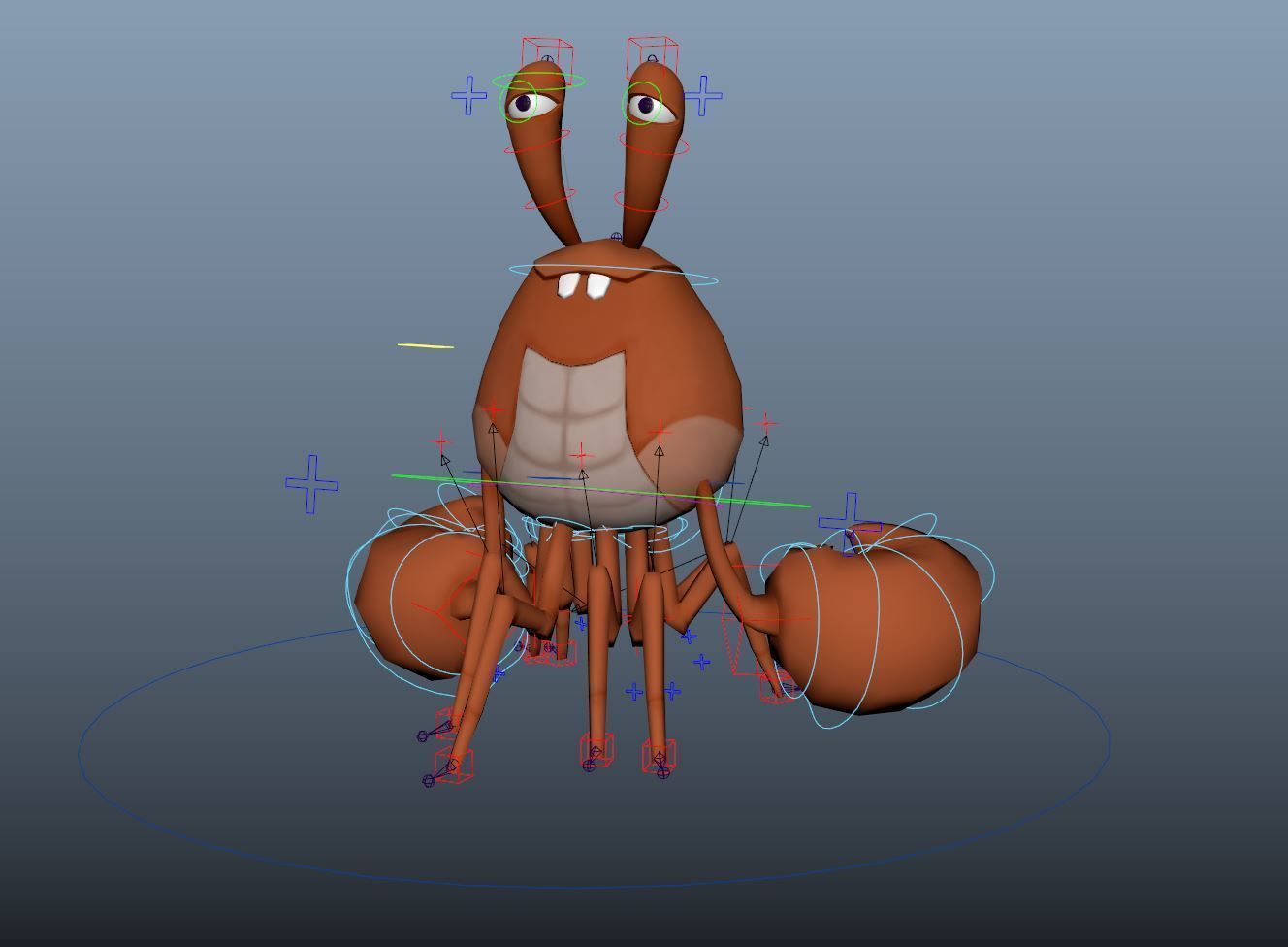 Crab Stylized Low-poly 3D model_2