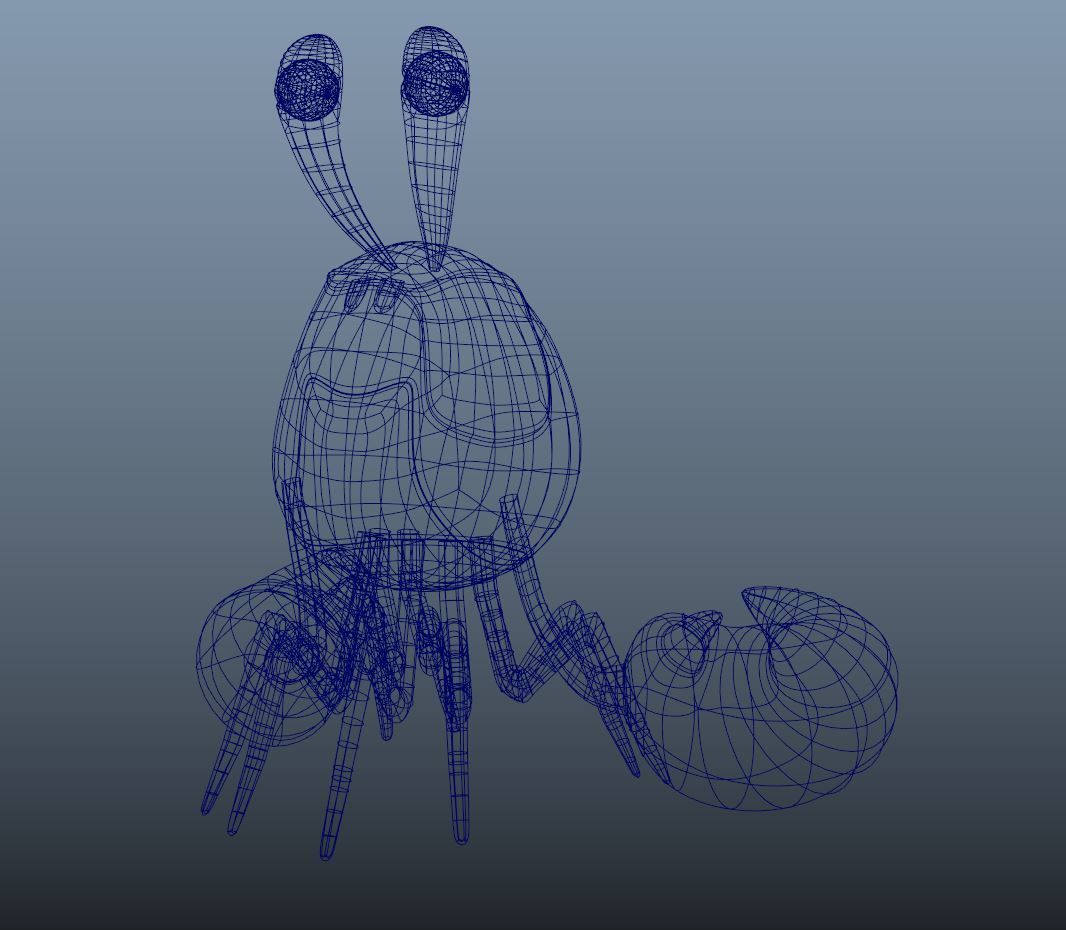 Crab Stylized Low-poly 3D model_7