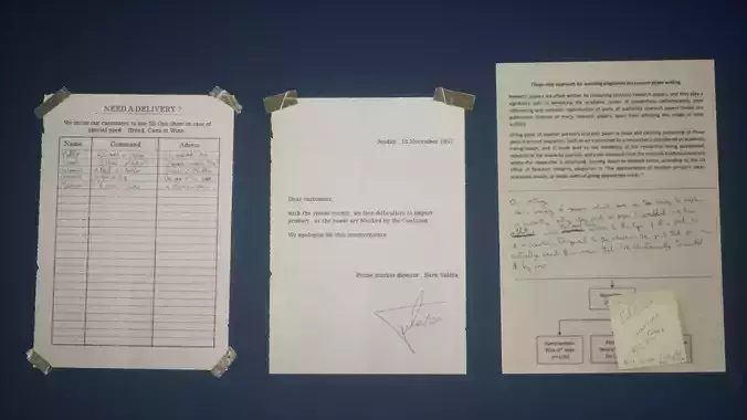 Sheet Game Ready handwritten note from person