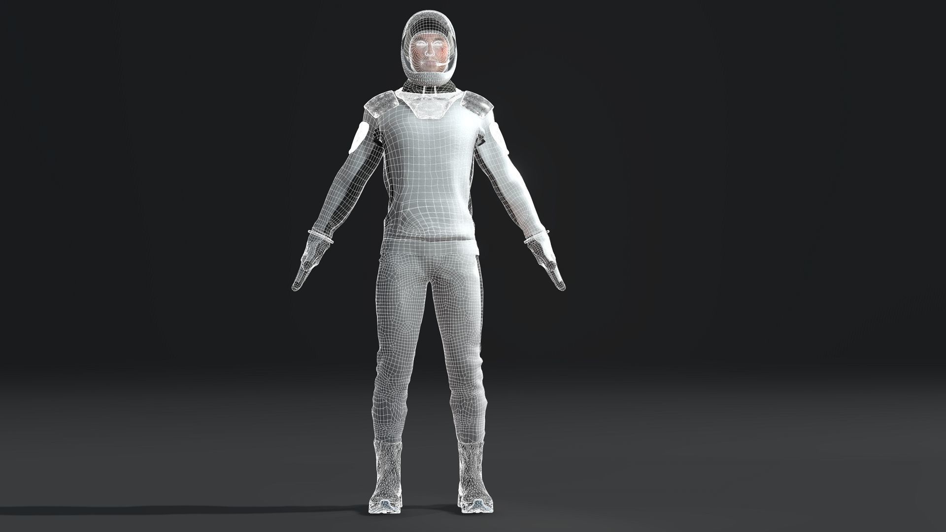 Elon Musk Character with SpaceX Dragon Suits Low-poly 3D model_3