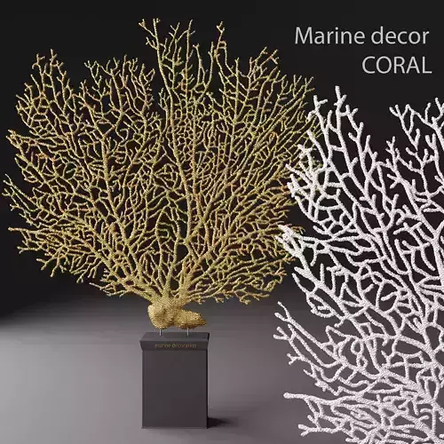 Coral 3D marine decor