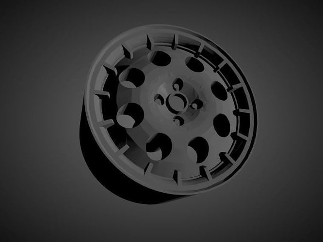 New for 2021 Lancia Delta OEM wheels for Hotwheels 3D print model