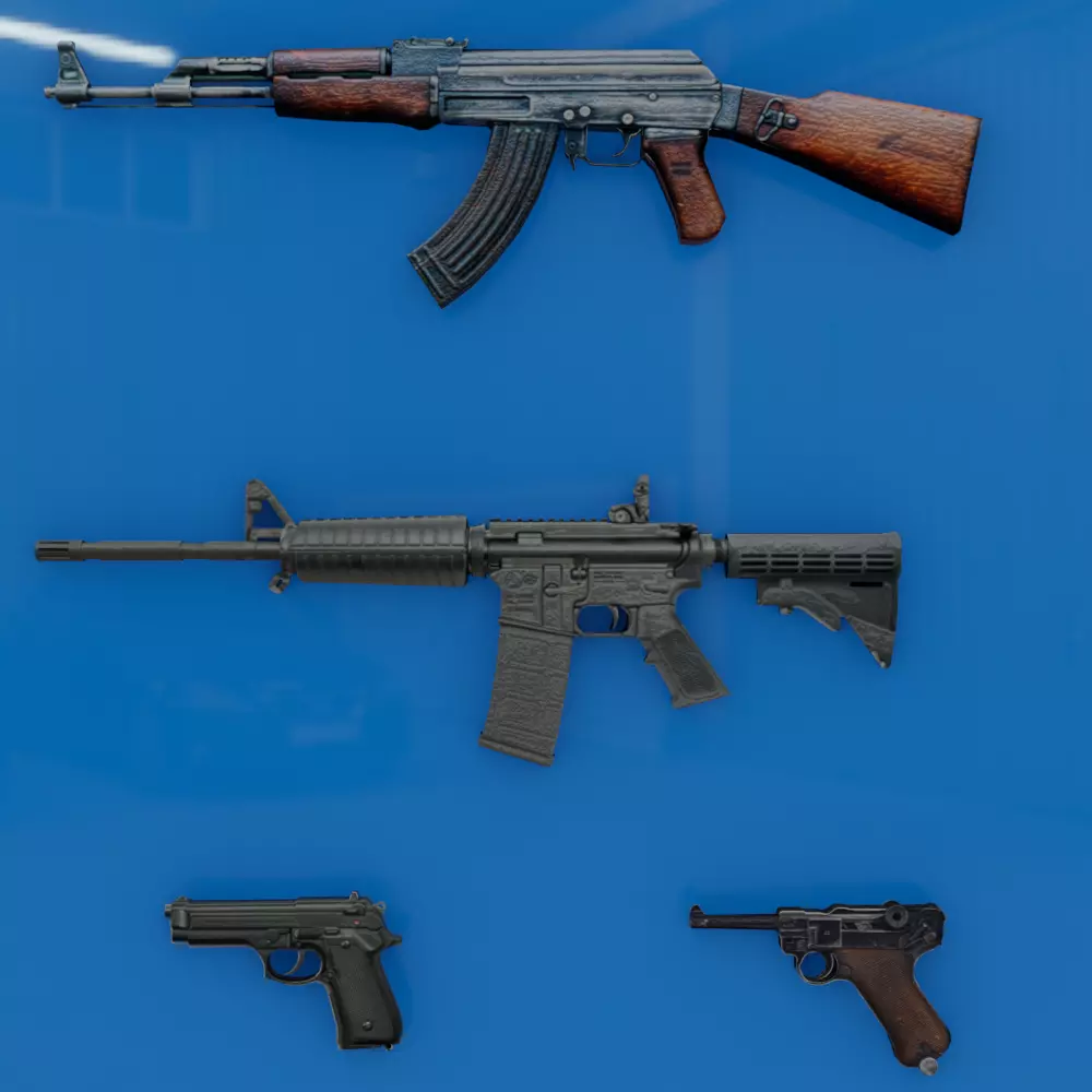SEMI REALISTIC GUN PACK Free low-poly 3D model