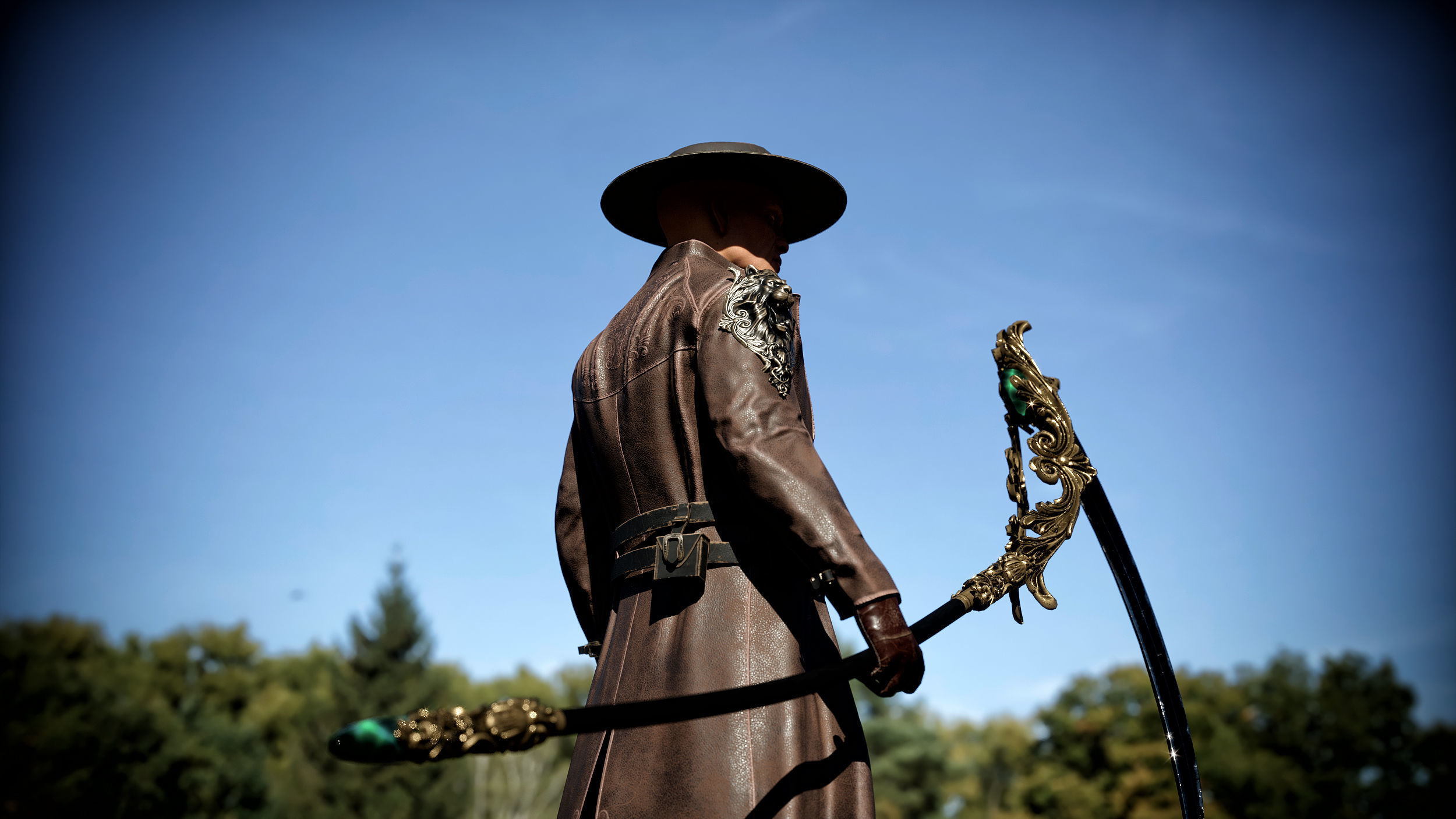 Executioner with a scythe Low-poly 3D model_7