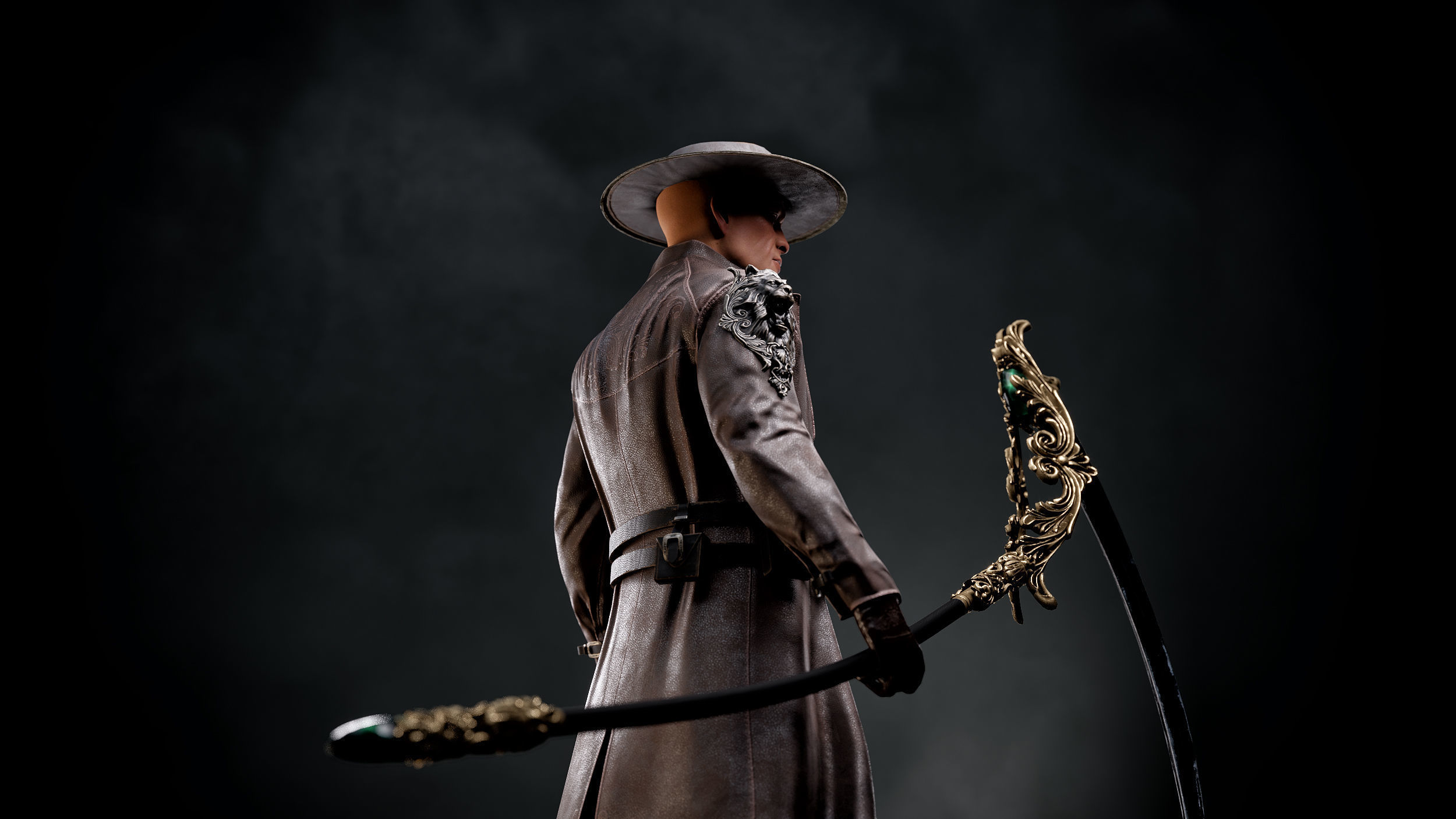 Executioner with a scythe Low-poly 3D model_4