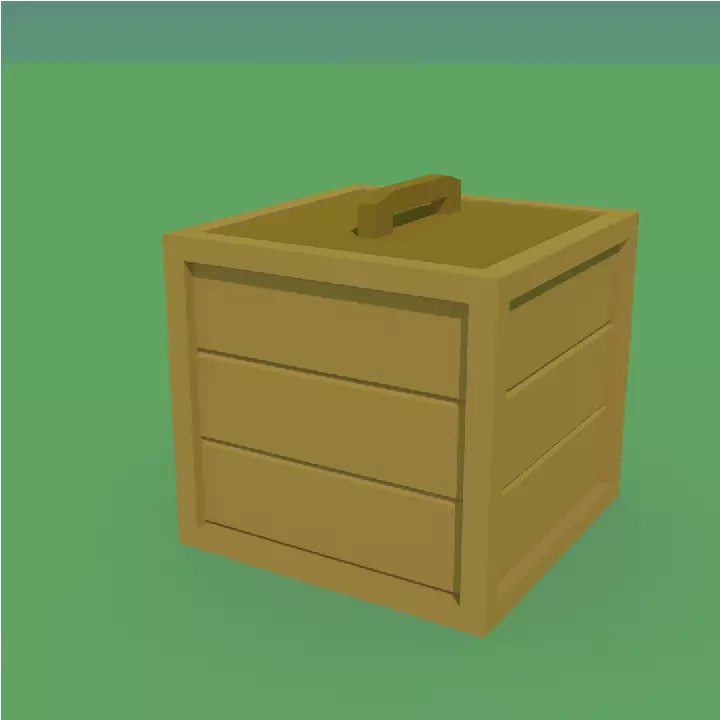 Wooden Box Free low-poly 3D model