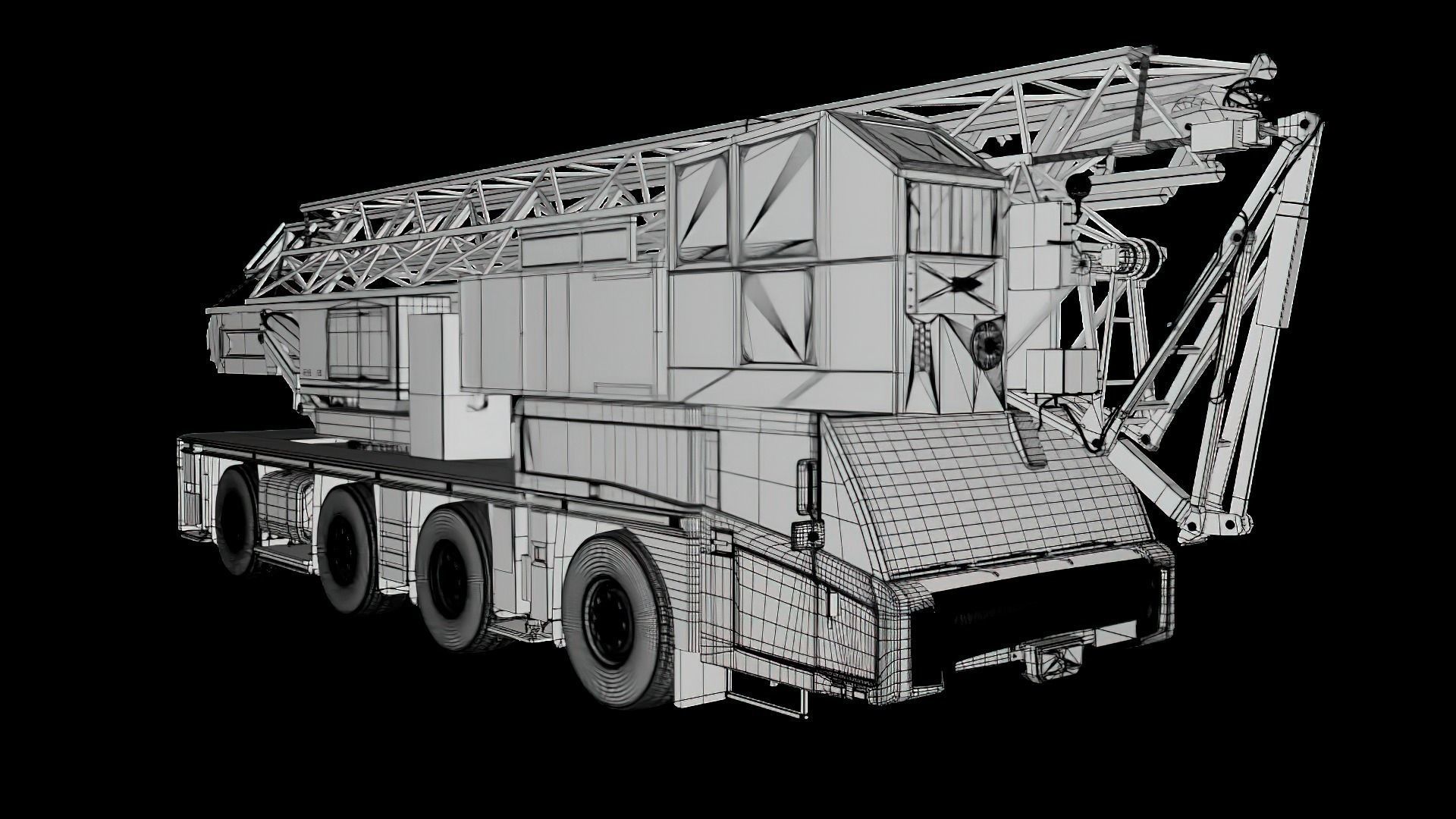 Mobile Crane Spierings  AT4 3D model_7
