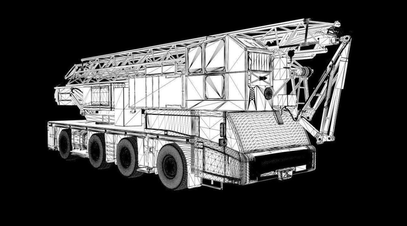 Mobile Crane Spierings  AT4 3D model_8