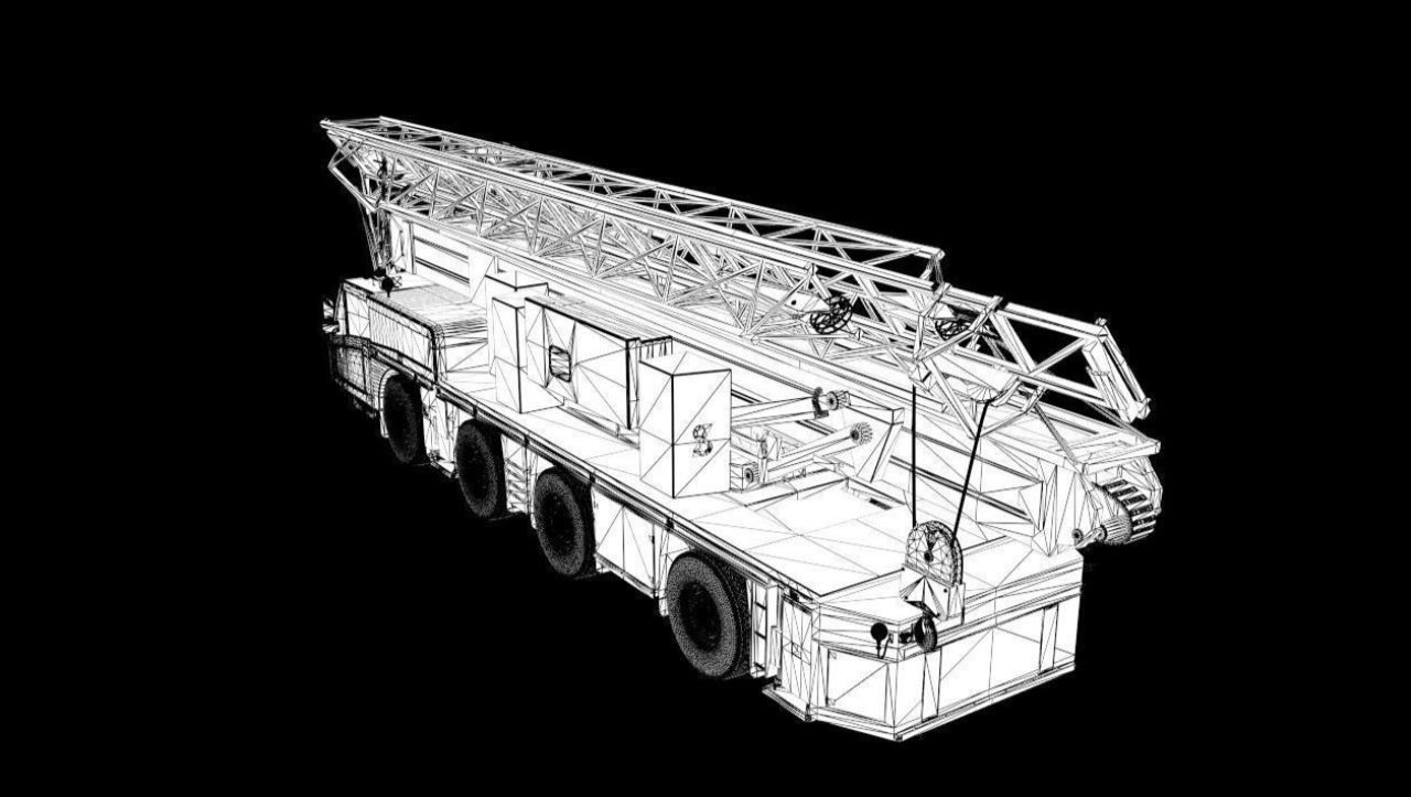 Mobile Crane Spierings  AT4 3D model_9
