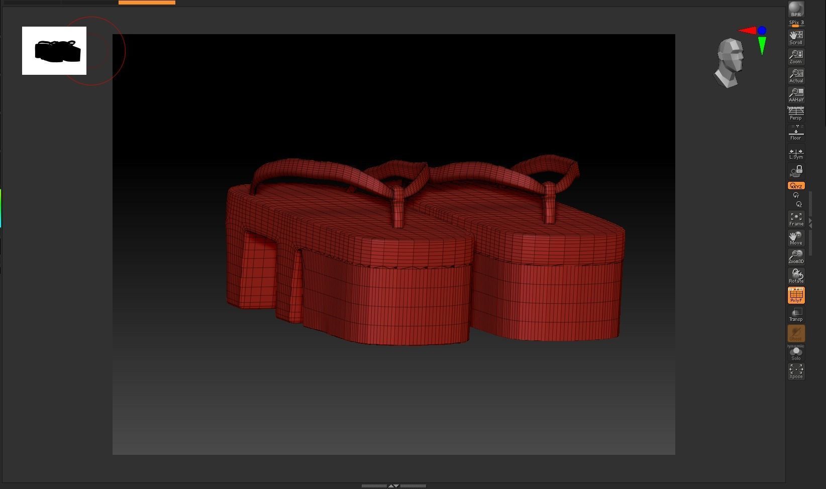 Japanese clogs Low-poly 3D model_5