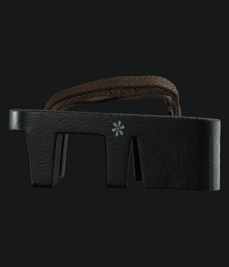 Japanese clogs Low-poly 3D model_4