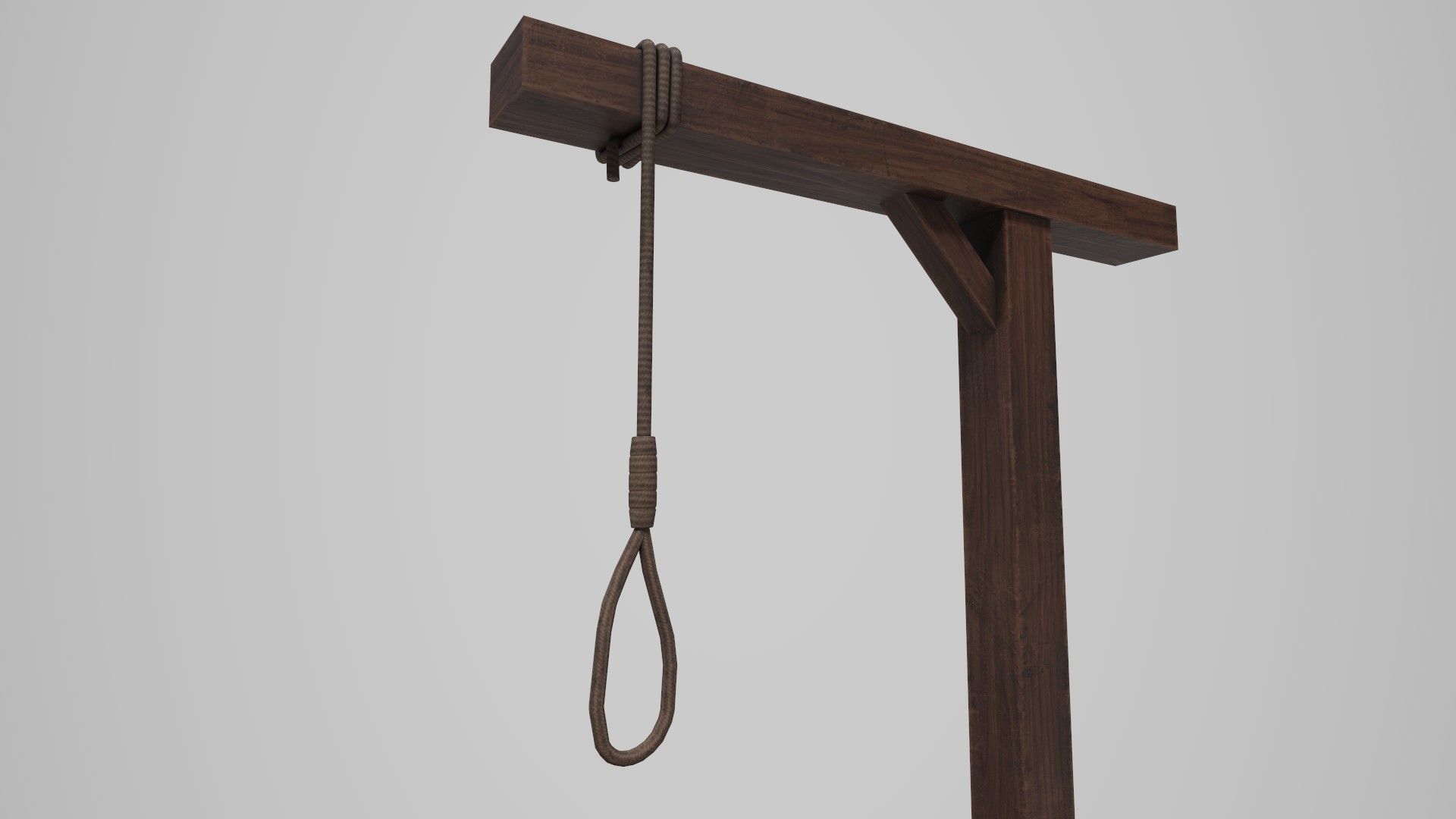 Small Gallows Low-poly 3D model_11