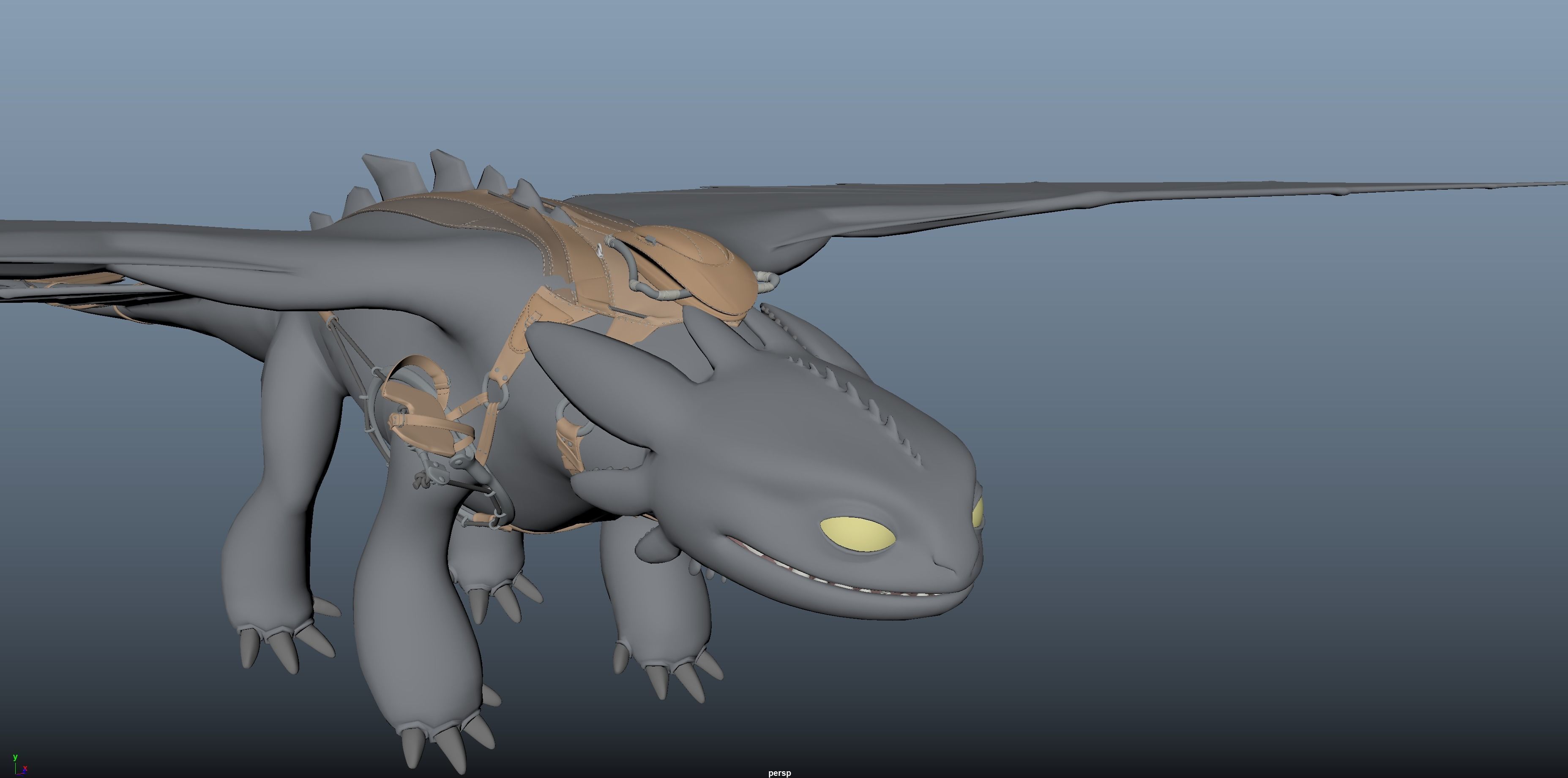 toothless only model 3D model_2