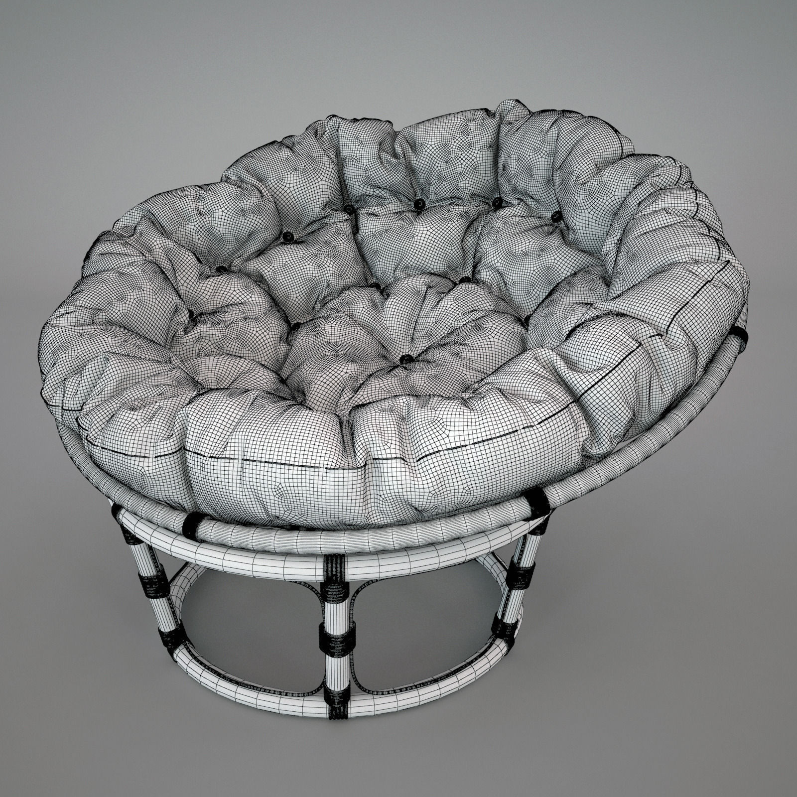 Chair papasan 3D model_3