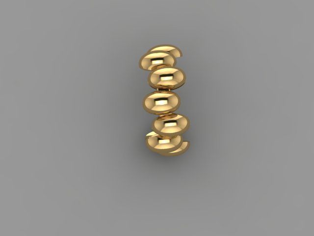 Earring - Gold 3D print model_4