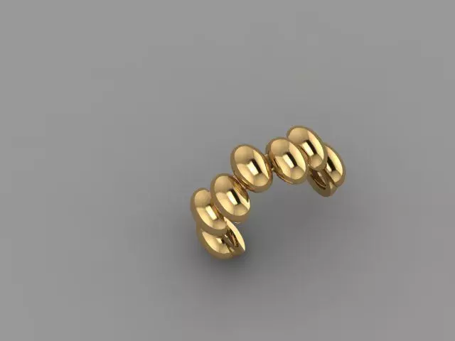 Earring - Gold 3D print model_0