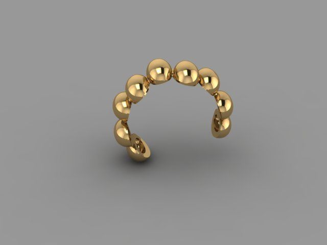 Earring - Gold 3D print model_1