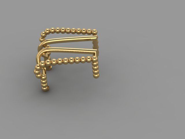 Earring - Gold 3D print model_4