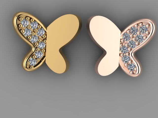 Earring - Gold 3D print model_3