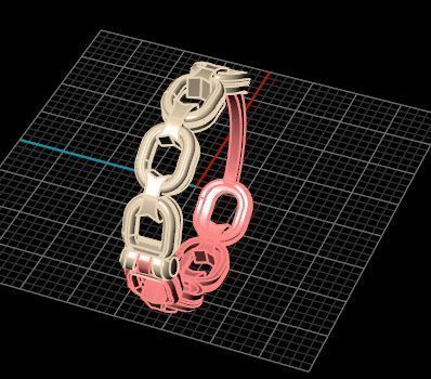 Chain - Earring 3D print model_5