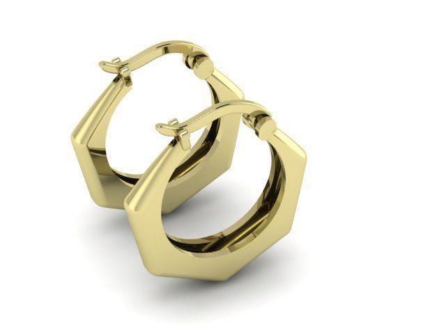 Earring - Gold 3D print model_1