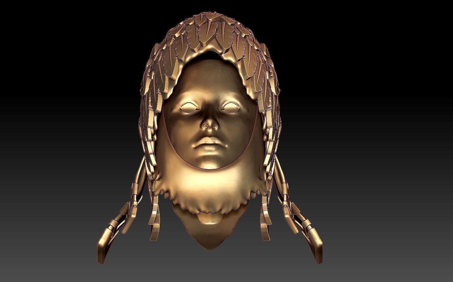 Apache and Skull 3D model 3D print model_4