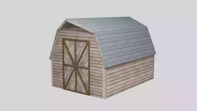 Storage Shed Low-poly 3D model