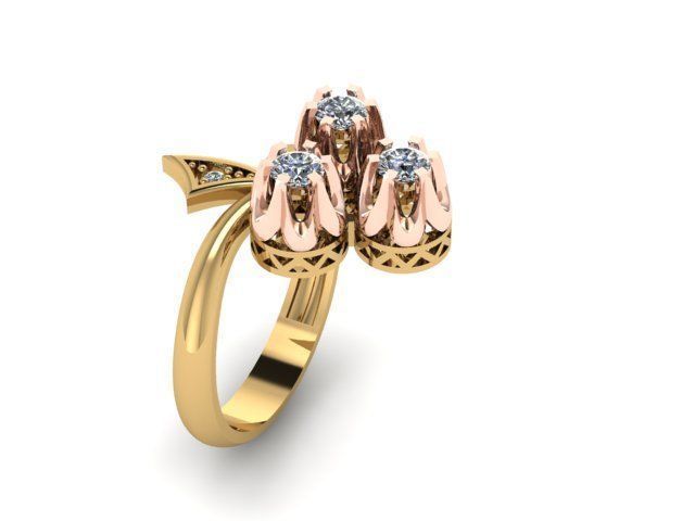 Gold - Ring 3D print model_2