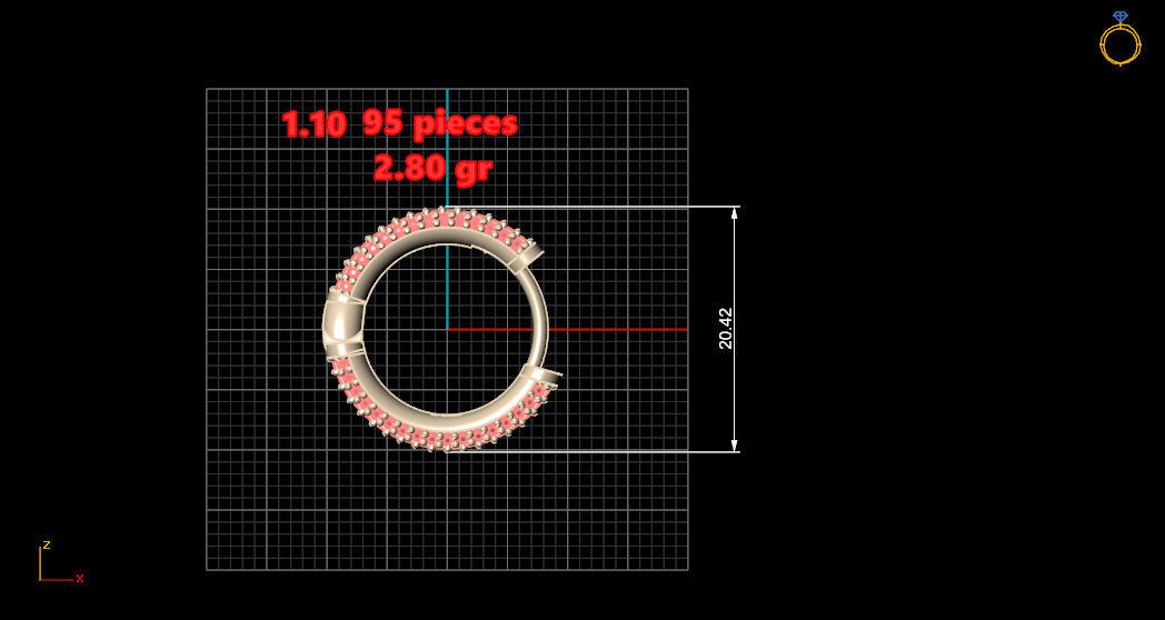 Earring - Gold 3D print model_1