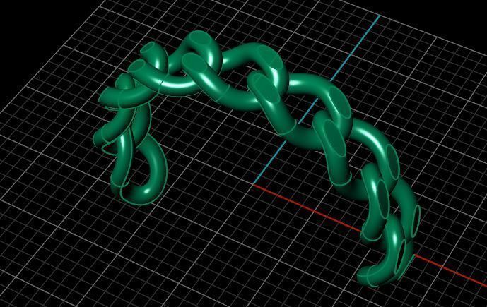 Chain - Earring 3D print model_4