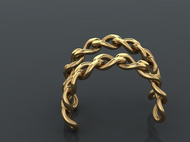 Chain - Earring 3D print model_2