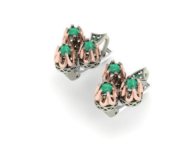 Earring - Gold 3D print model_4