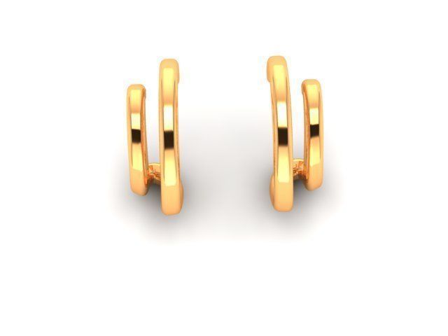 Earring - Gold 3D print model_3