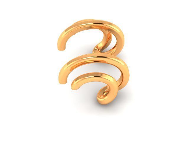 Earring - Gold 3D print model_4
