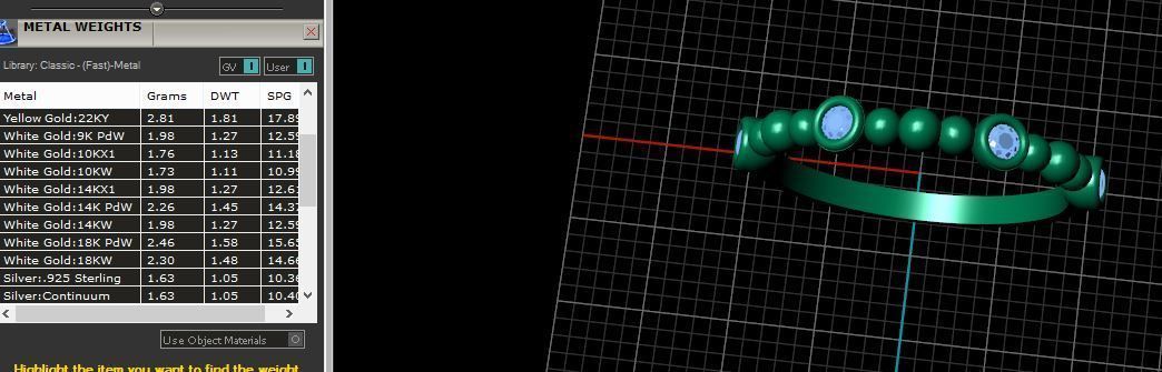 Rings gold diamond bead ring 3D print model_3