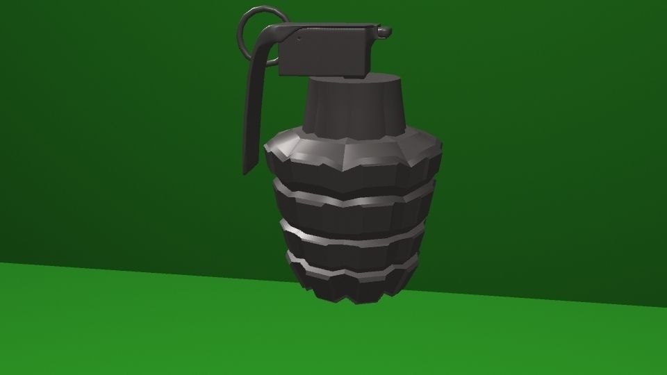 Grenade War Low-poly 3D model_2