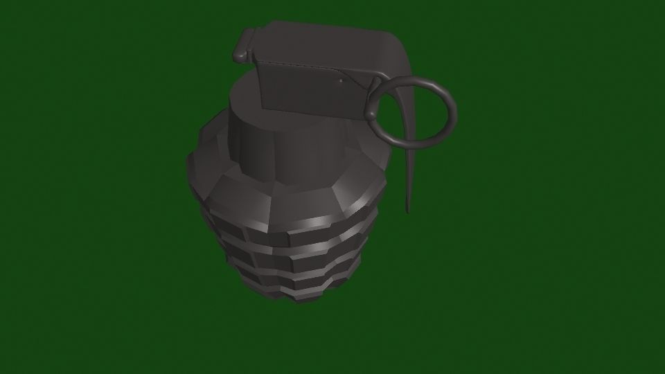 Grenade War Low-poly 3D model_1