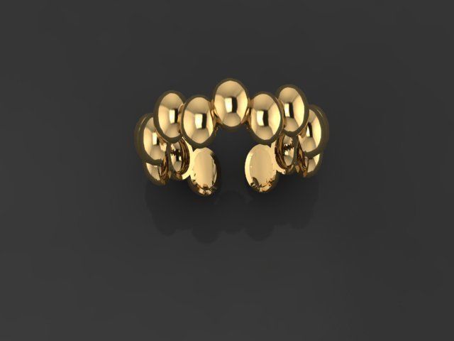 Rings gold ring 3D print model_3