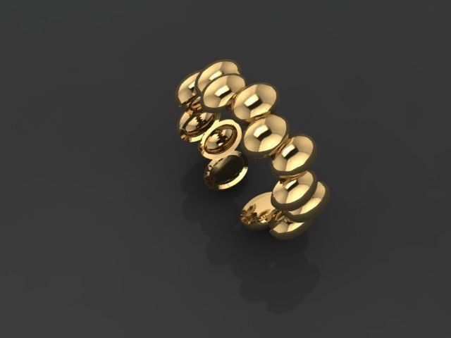 Rings gold ring 3D print model_2