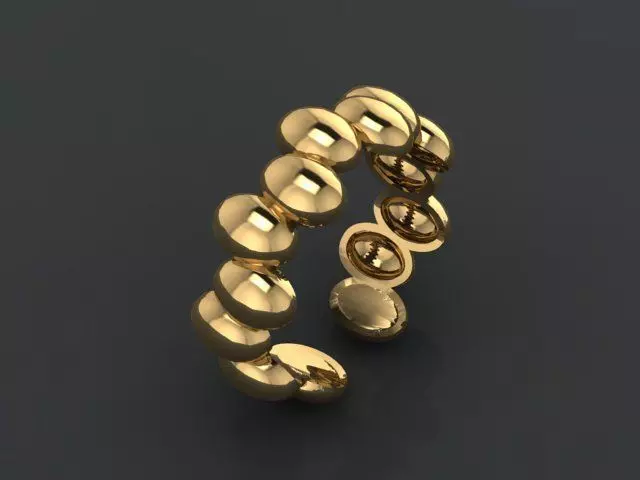 Rings gold ring 3D print model_0