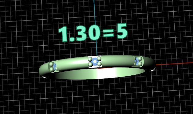 Rings gold ring with diamonds 3D print model_5