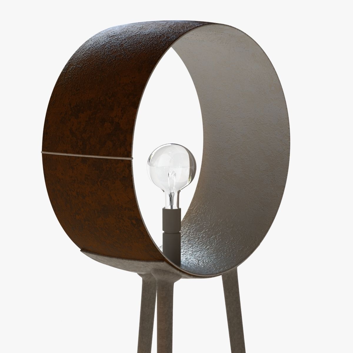 3 legs floor lamp 3D model_2