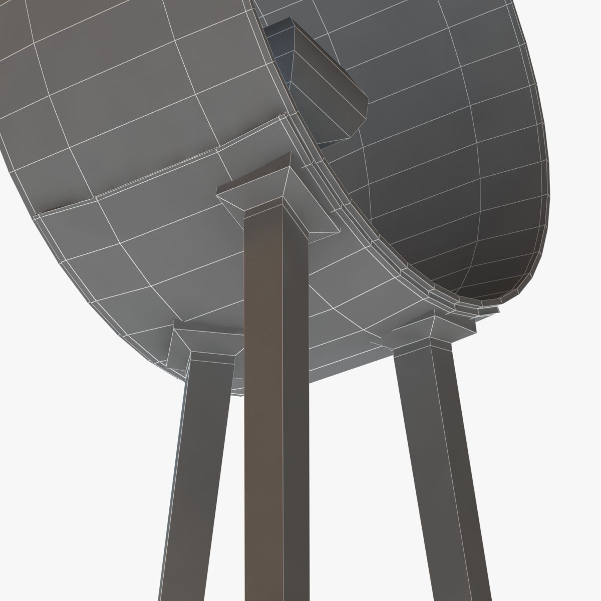 3 legs floor lamp 3D model_4
