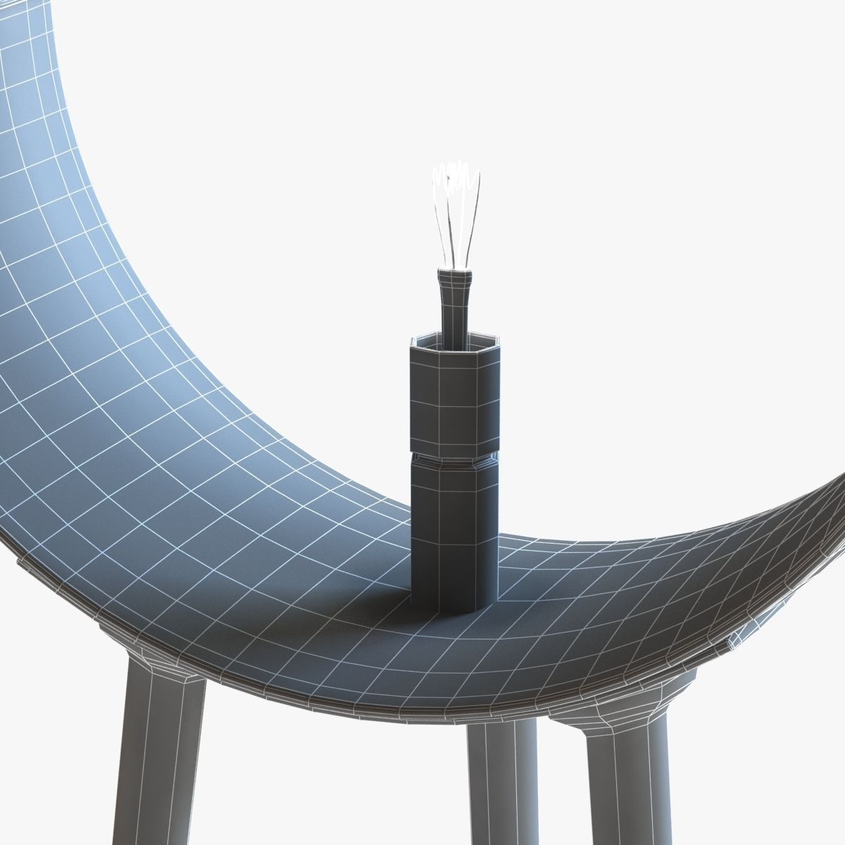 3 legs floor lamp 3D model_8