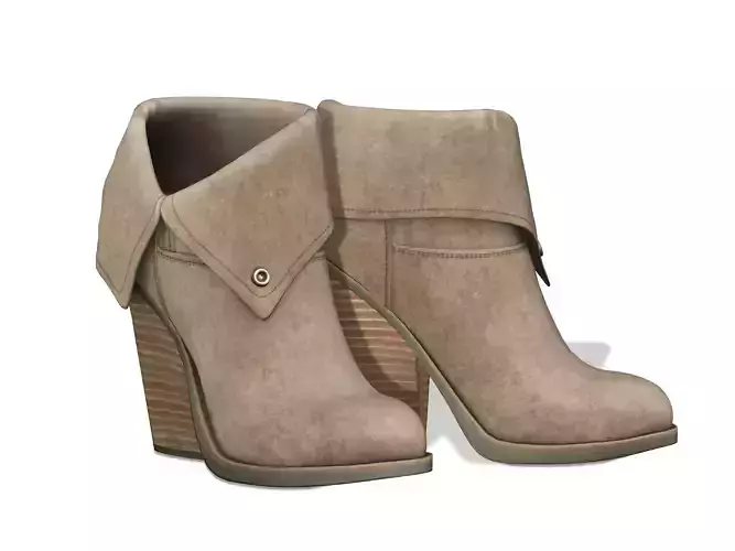 Folded Back Ankle Boots