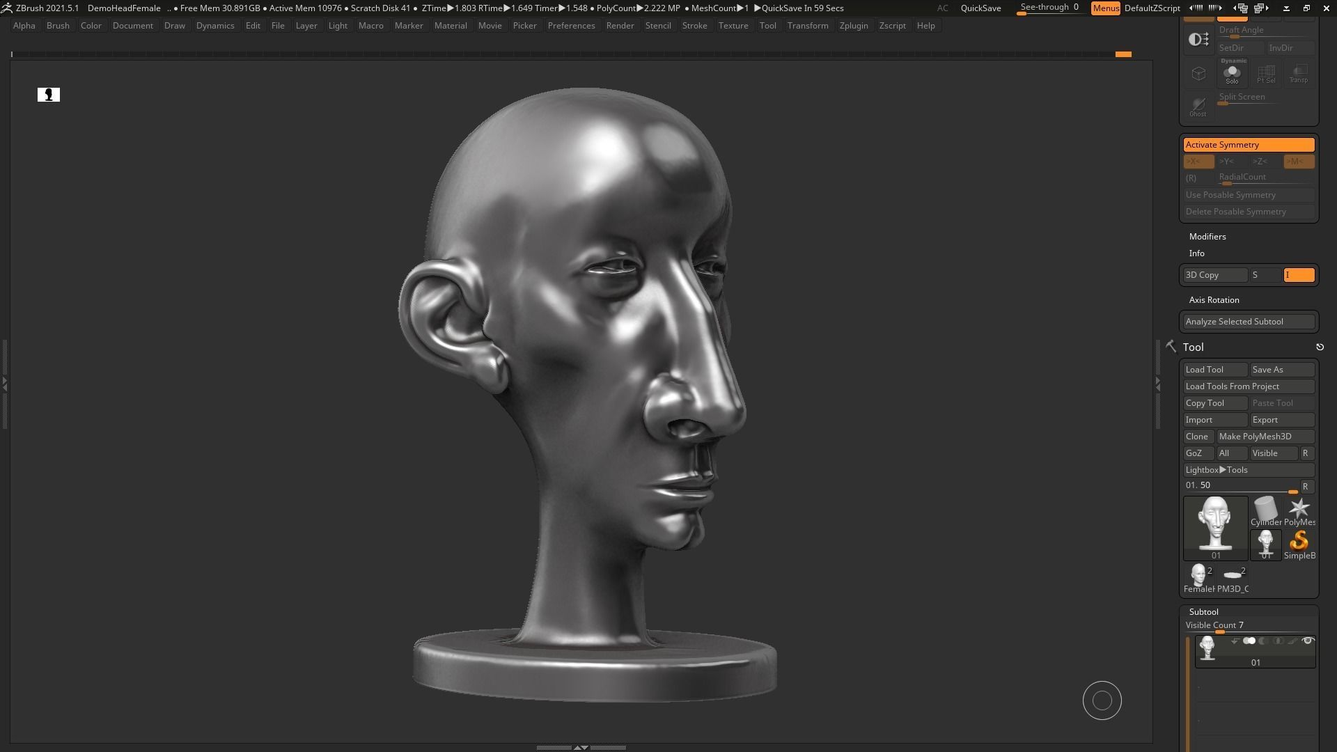 human head modern sculpture 3d print model 108 3D print model_8