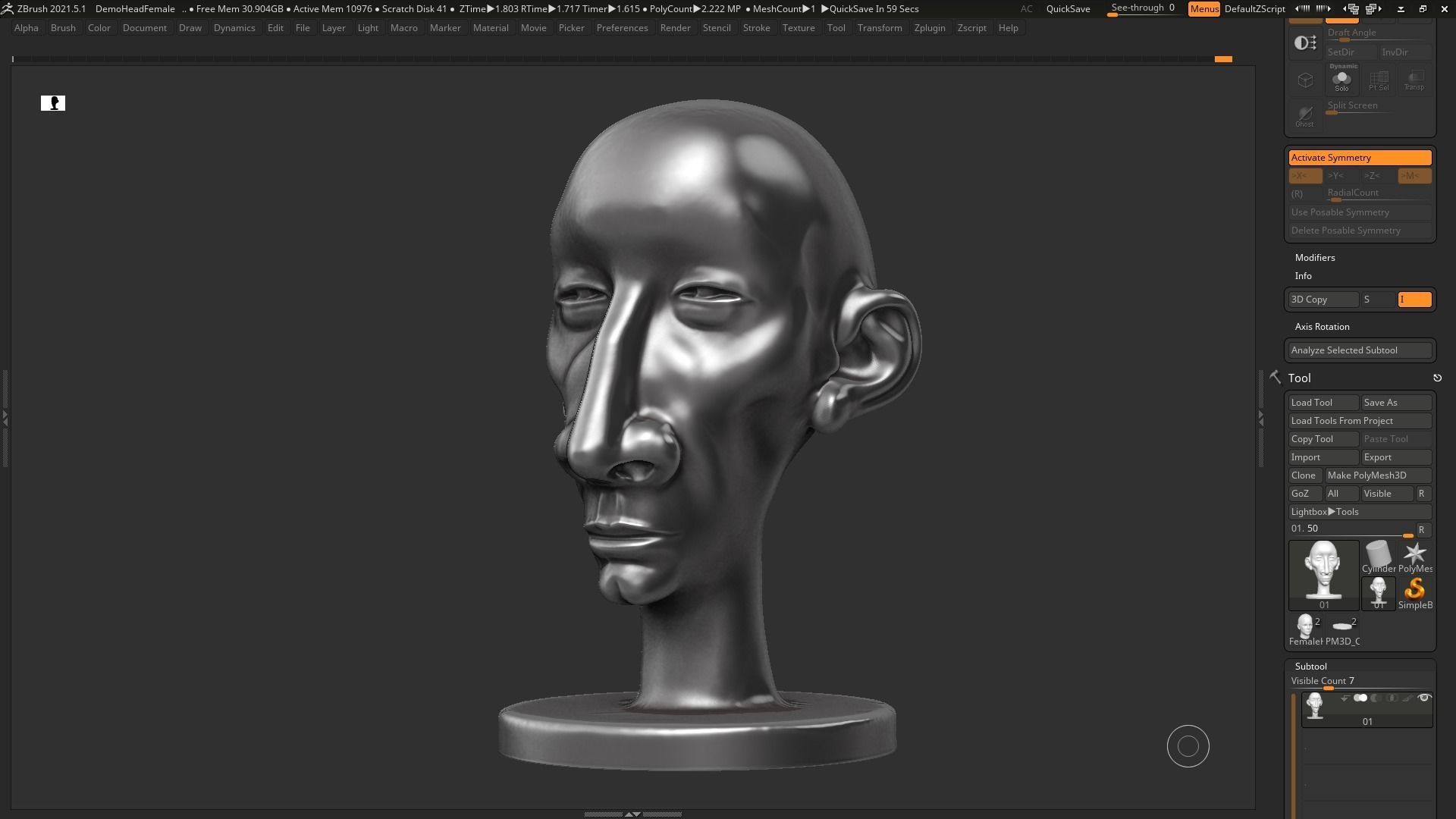 human head modern sculpture 3d print model 108 3D print model_13