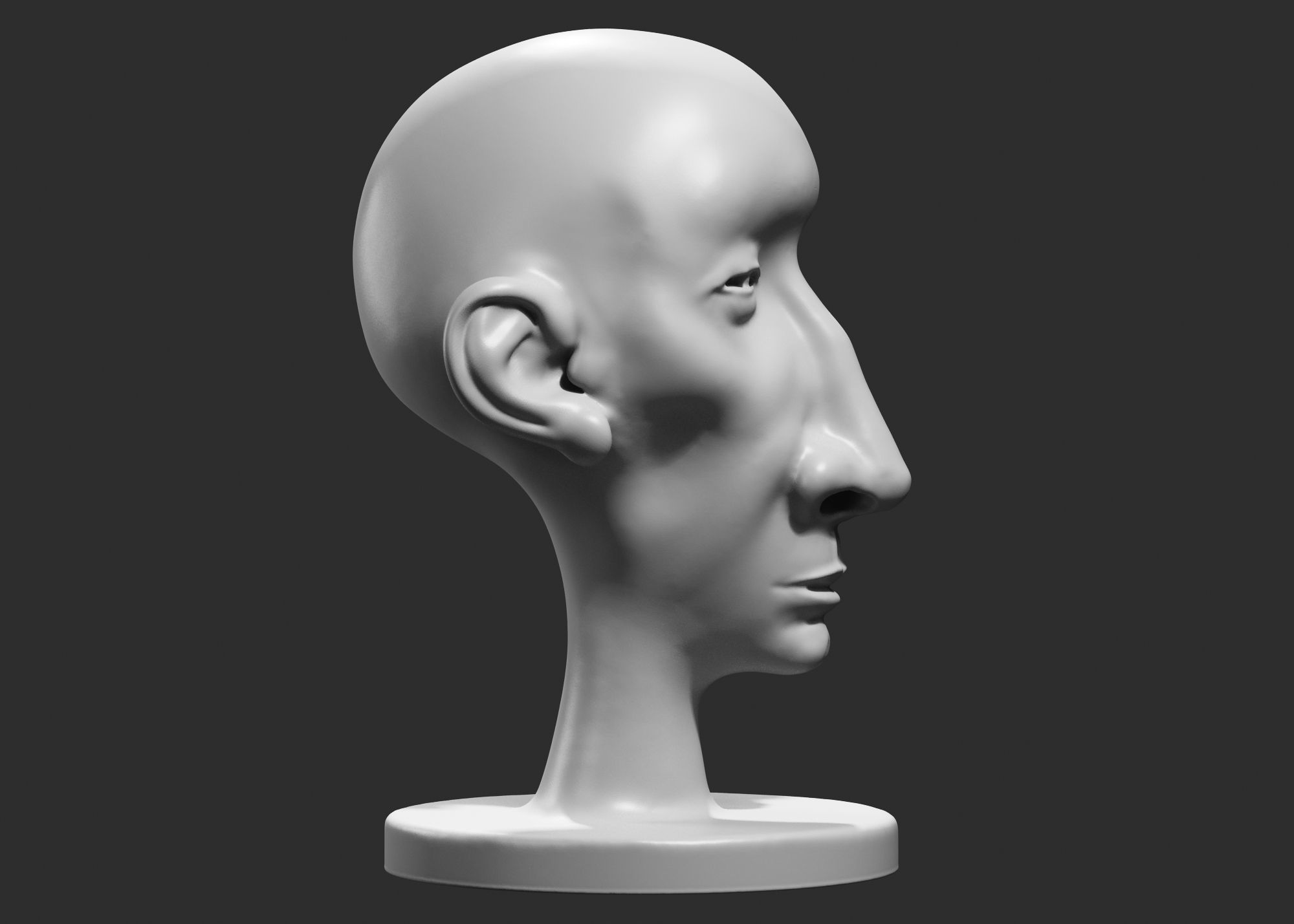 human head modern sculpture 3d print model 108 3D print model_2